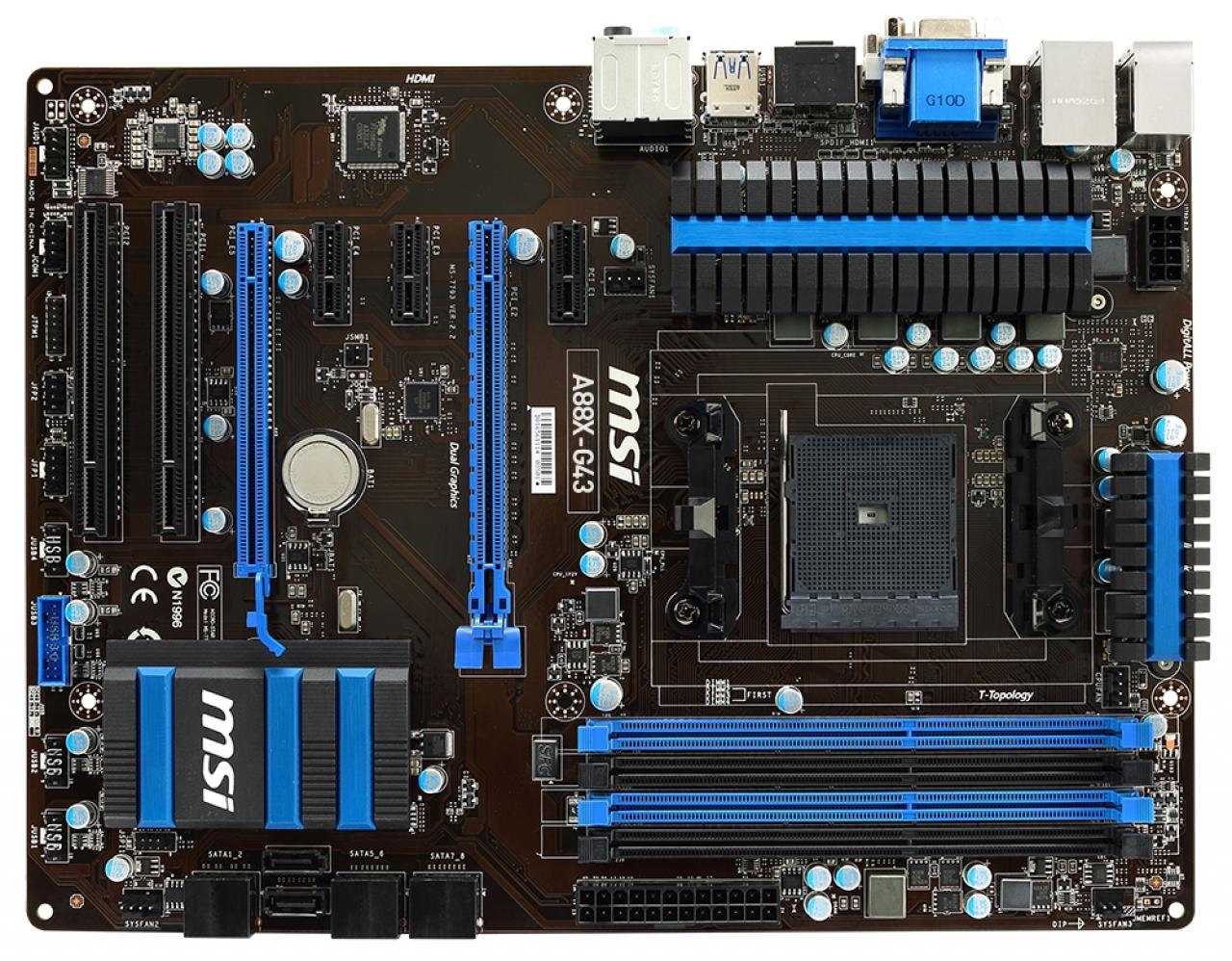 [24/09/2013] MSI A88X-G43: Mid-Range-Mainboard ab Mitte Oktober für 85 Euro verfügbar (2)