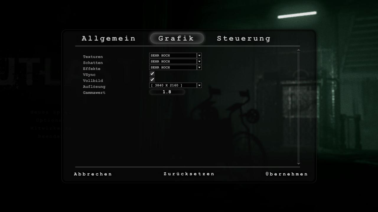 [06/09/2013] Outlast Grafikmenu