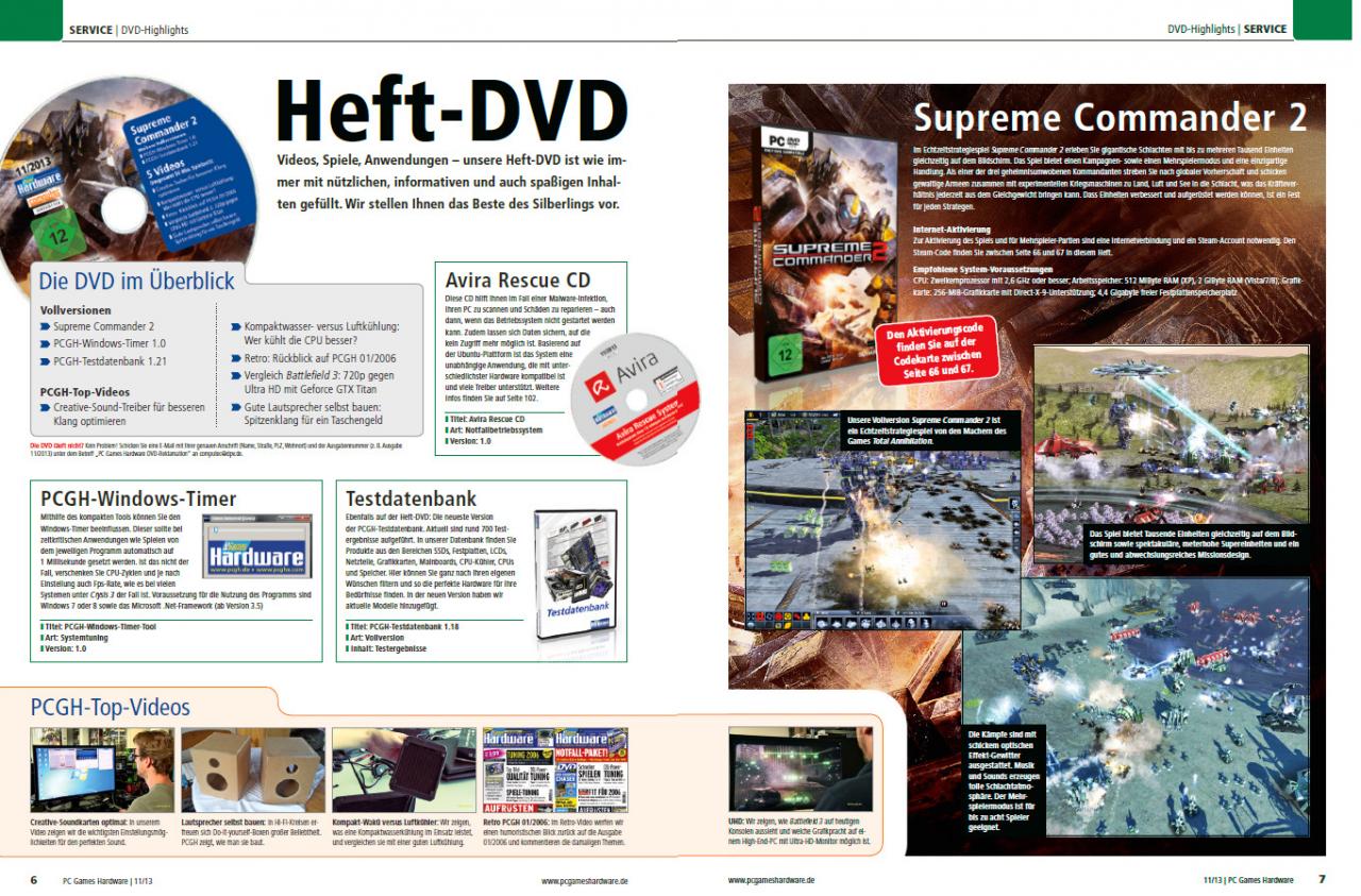 [26/09/2013] PCGH 11/2013 mit Top-Vollversion Supreme Commander 2, Ultra-HD-Praxistest, Lautsprecher im Eigenbau und mehr (8)