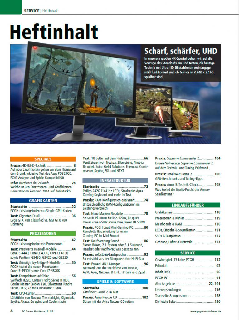 [26/09/2013] PCGH 11/2013 mit Top-Vollversion Supreme Commander 2, Ultra-HD-Praxistest, Lautsprecher im Eigenbau und mehr (9)