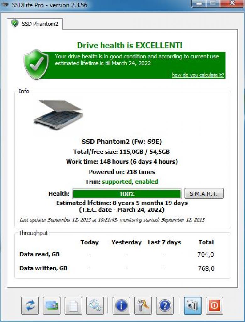 [19/09/2013] Beispielhafte Screenshots des Tools von SSDs der Redaktion (1)