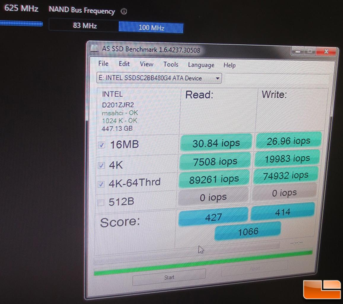 [01/09/2013] SSD-Speicher-Controller und Bus übertaktet (100 MHz/ 625 MHz):