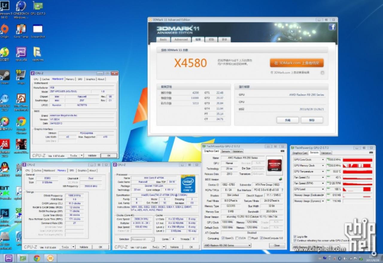[21/10/2013] AMD Radeon R9 290X Chiphell 1.000/2.500 MHz
