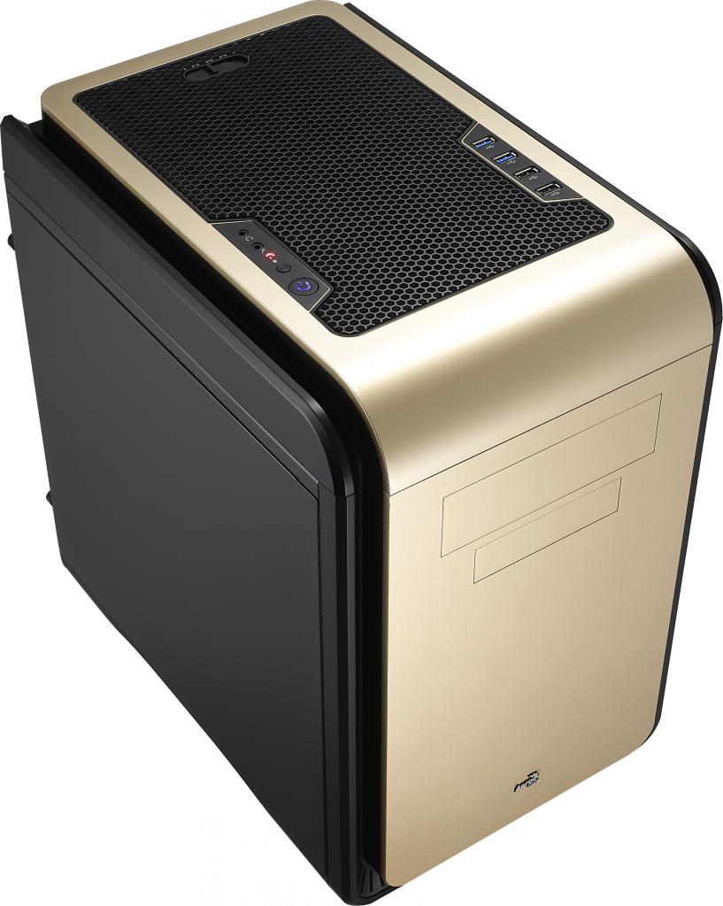 [04/10/2013] Aerocool Dead Silent Cube schwarz gold 1