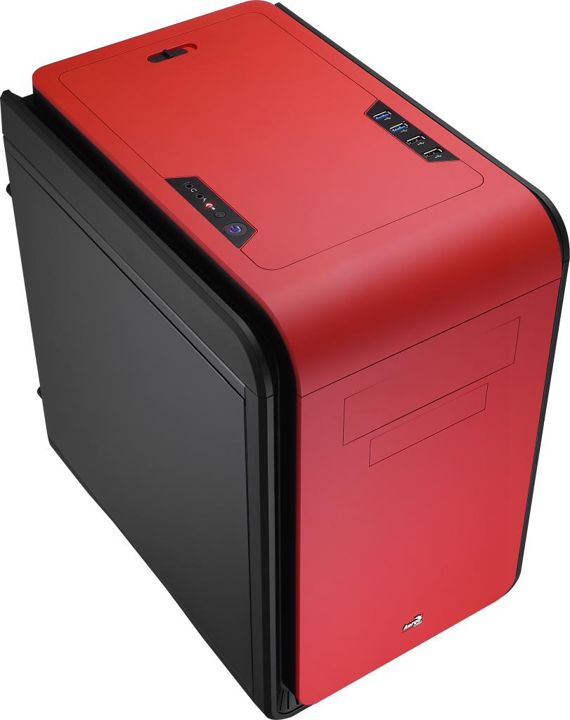 [04/10/2013] Aerocool Dead Silent Cube schwarz rot 1