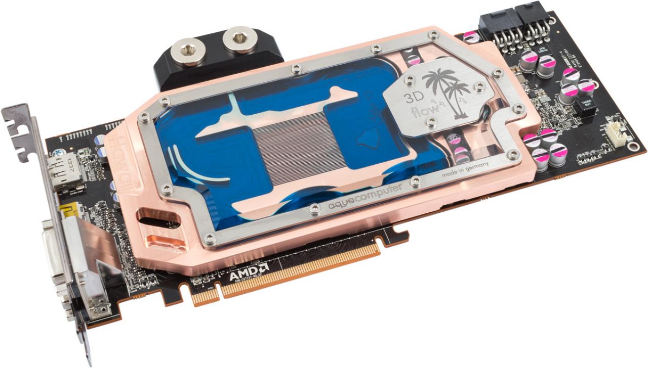 [29/10/2013] Aquacomputer kryographics Hawaii: Wasserkühler für Radeon R9 290X mit 