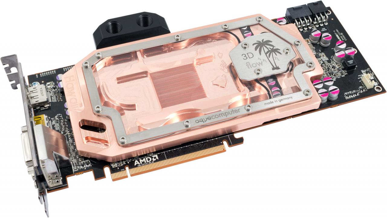 [29/10/2013] Aquacomputer kryographics Hawaii: Wasserkühler für Radeon R9 290X mit 