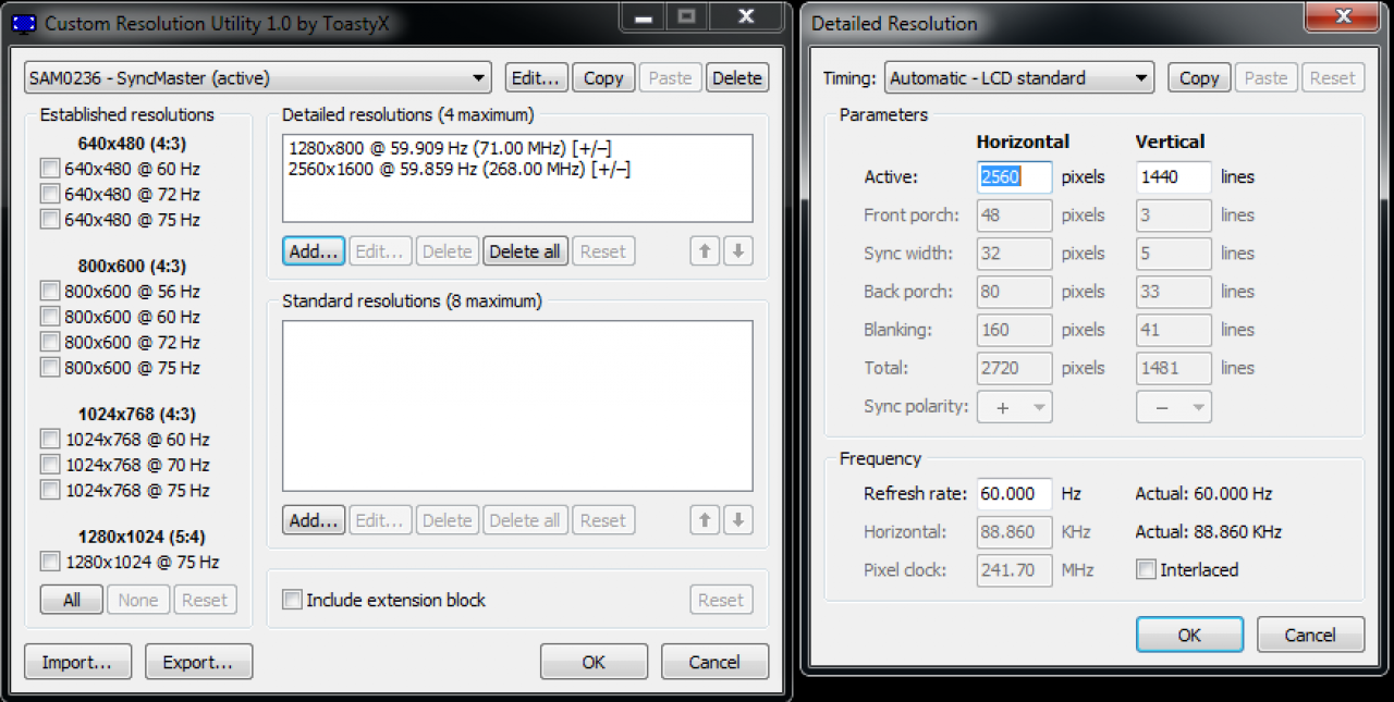 [15/10/2013] CRU, das Custom Resolutions Utility, lässt Radeon-Nutzer bequem bis inklusive 2.560x1.440/1.600 downsampeln.