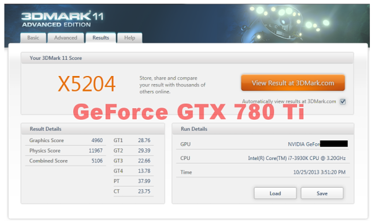 [27/10/2013] Geforce GTX 780 Ti: Angeblicher 3DMark-11-Benchmark aufgetaucht (3)