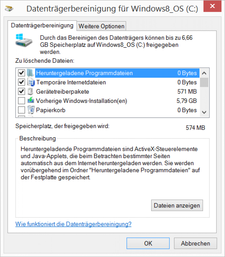 [24/10/2013] Wenn die Untersuchung abgeschlossen ist, bekommen Sie eine Liste mit Optionen angeboten, deren Kontrollkästchen Sie anhaken können. Unter diesen Kontrollkästchen findet sich auch der Punkt 