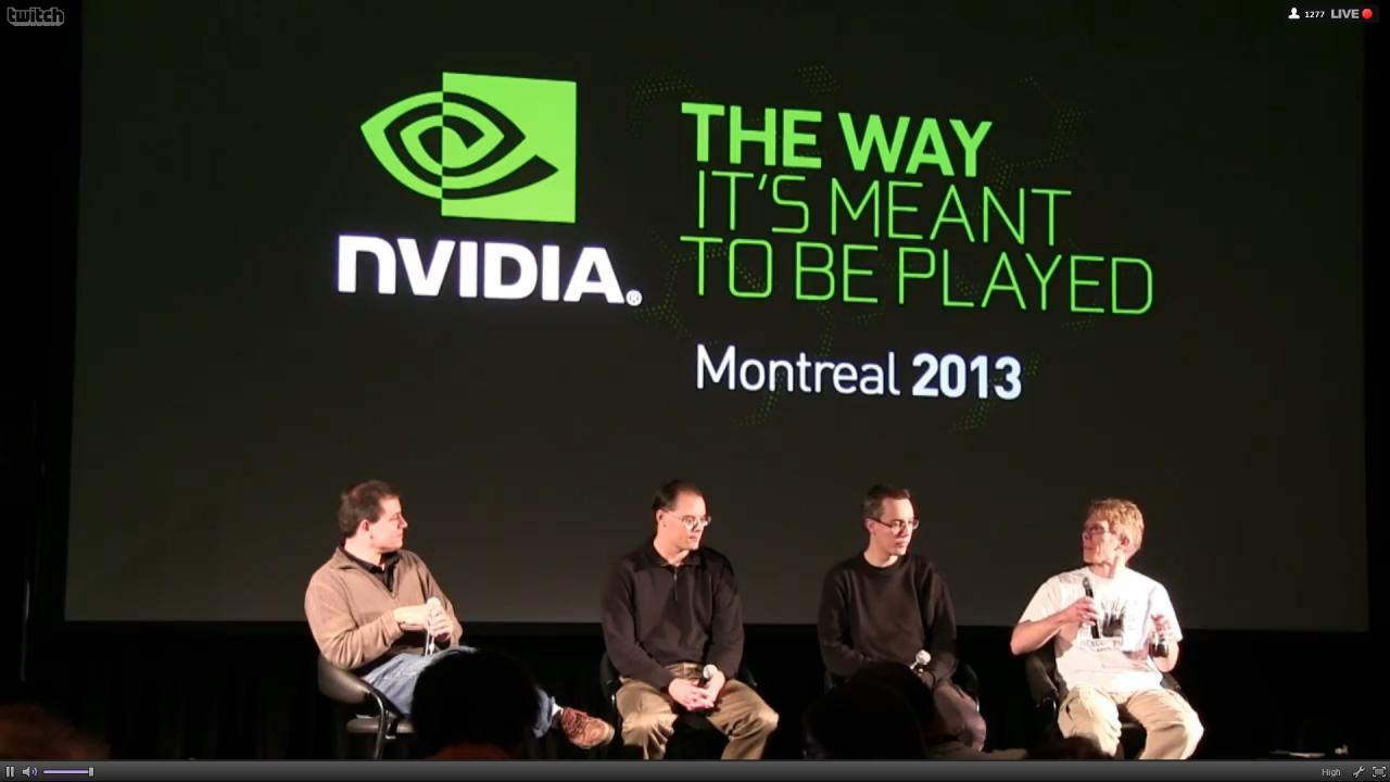 [19/10/2013] Nvidia-Event: Fan bringt mit Frage zu AMDs Mantel Spieleentwickler ins Schwitzen.