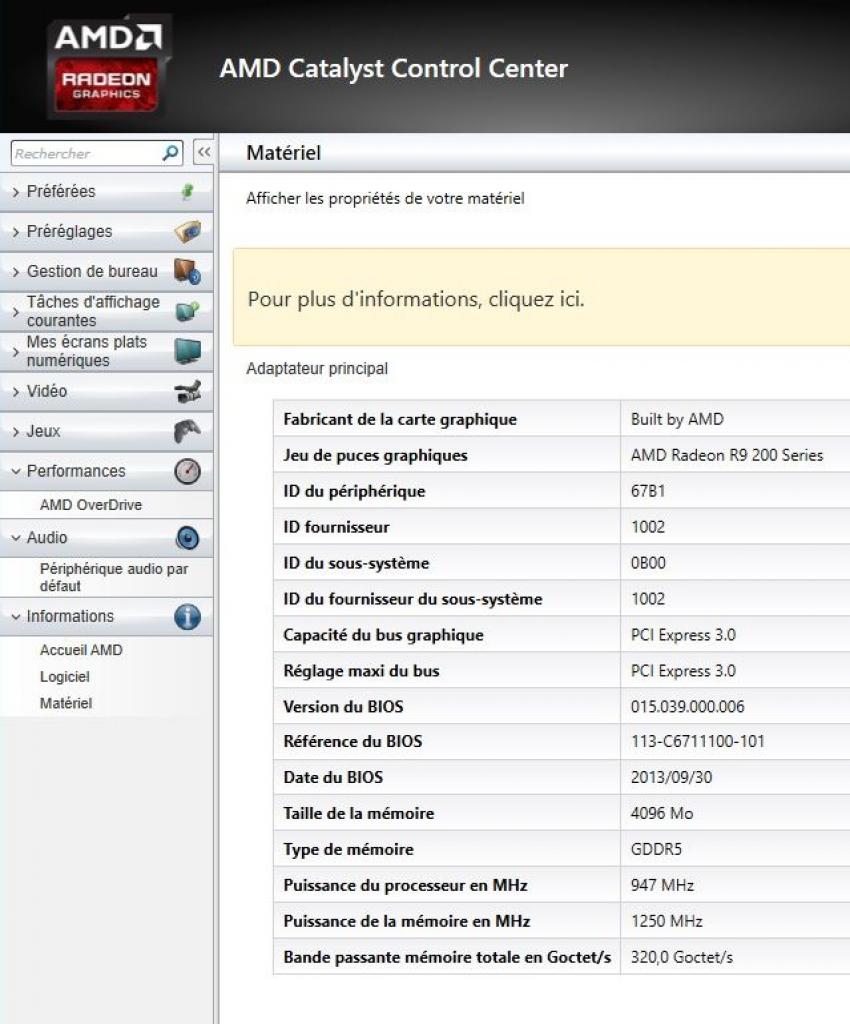[31/10/2013] primouf AMD Radeon R9 290 Catalyst Control Center