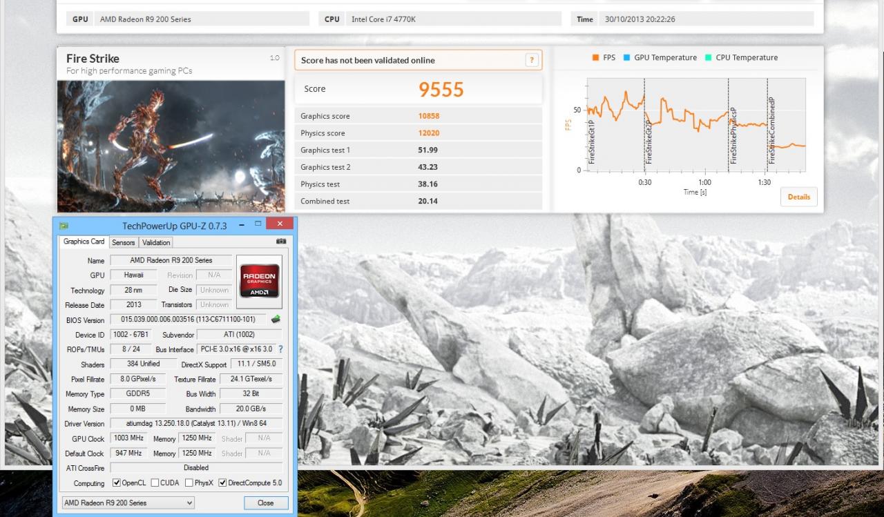 [31/10/2013] primouf AMD Radeon R9 290 Fire Strike 1.003 MHz
