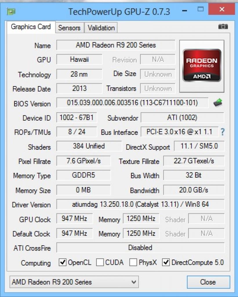 [31/10/2013] primouf AMD Radeon R9 290 GPU Z