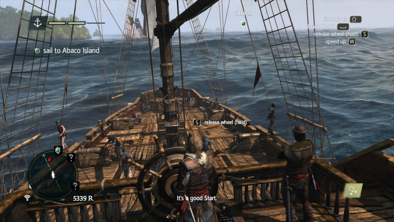 Screenshot aus AC Black Flag Resynced zum Originalsvergleich