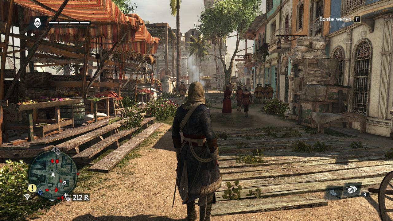 [19/11/2013] Das Gebäude ist hier komplett gewechselt. Doch andere Details und NPCs können auch noch in deutlich geringerer Entfernung vom LoD-Wechsel betroffen sein.