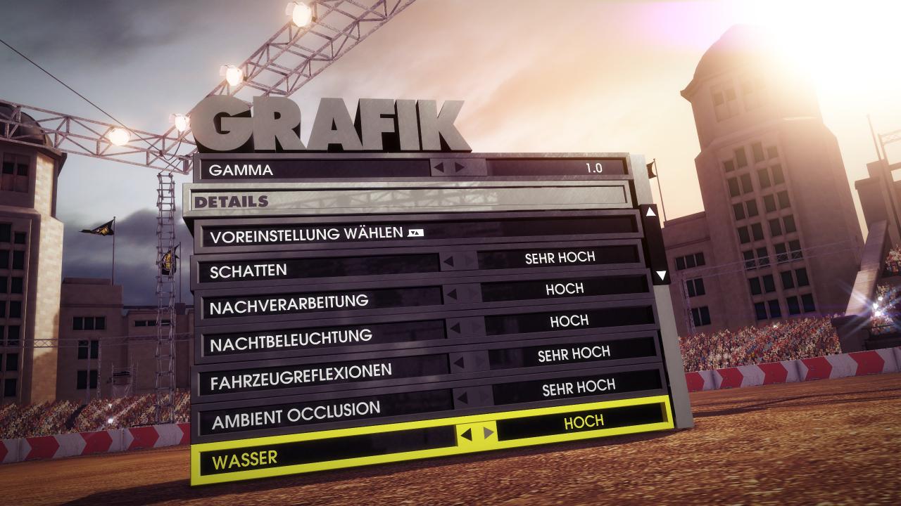 [15/11/2013] Einstellungen Dirt Showdown 2