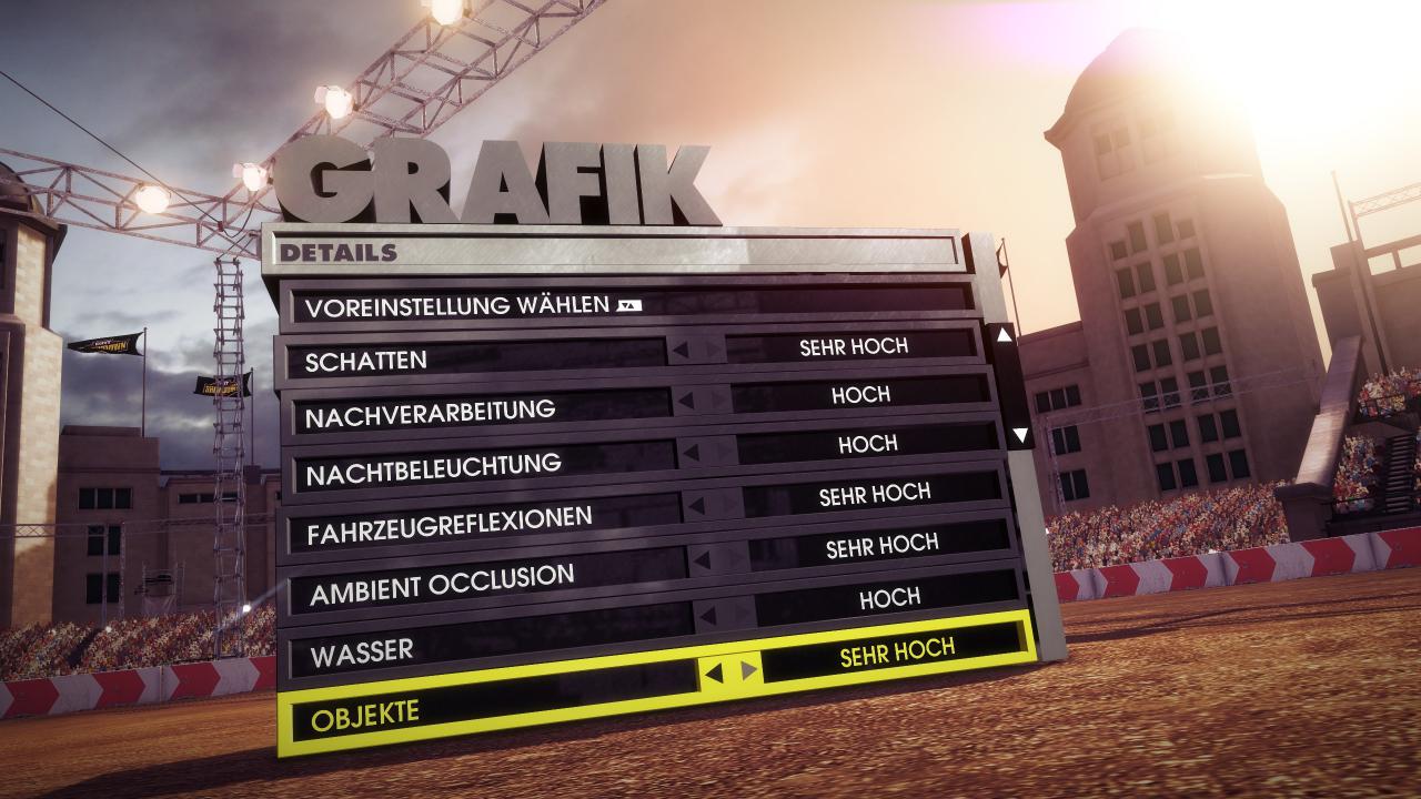 [15/11/2013] Einstellungen Dirt Showdown 3