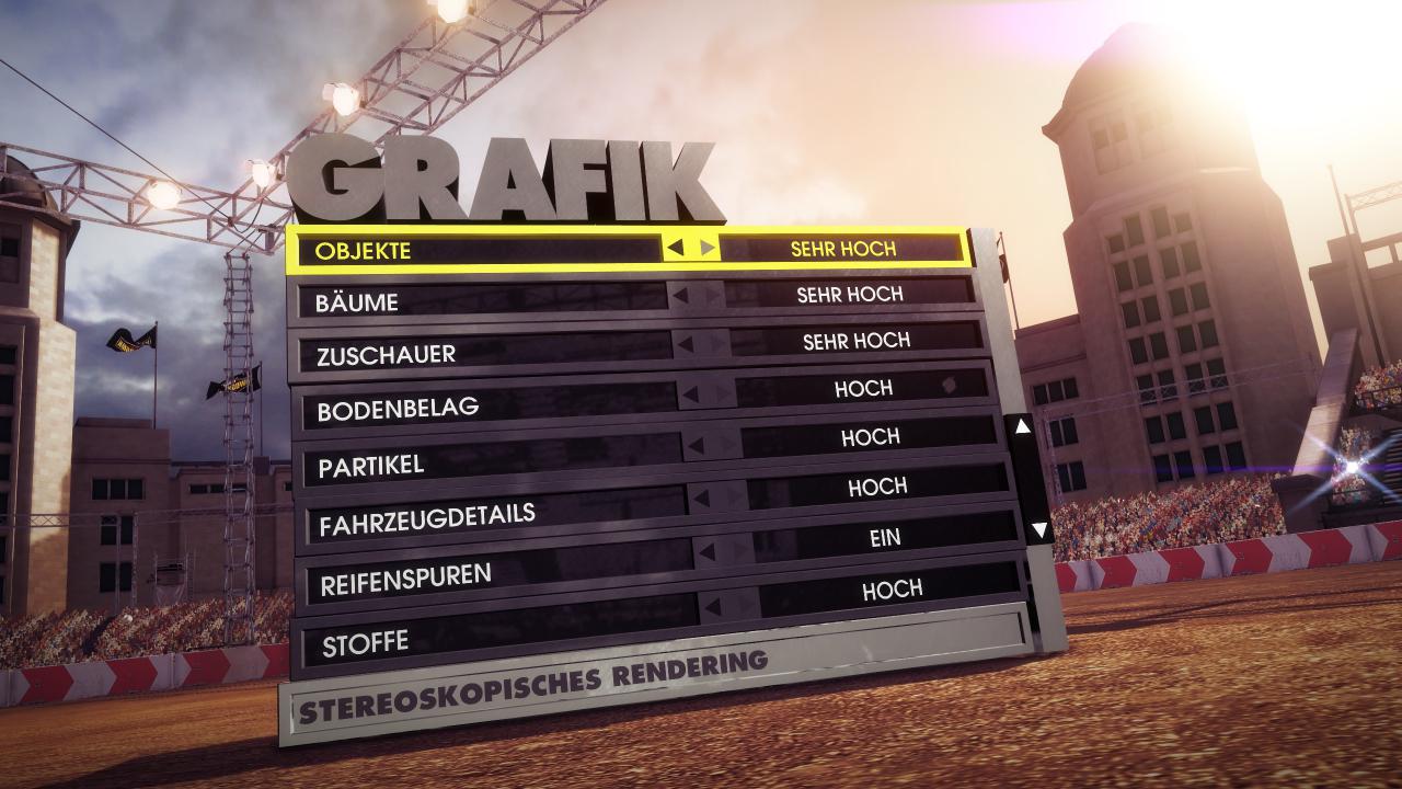 [15/11/2013] Einstellungen Dirt Showdown 4