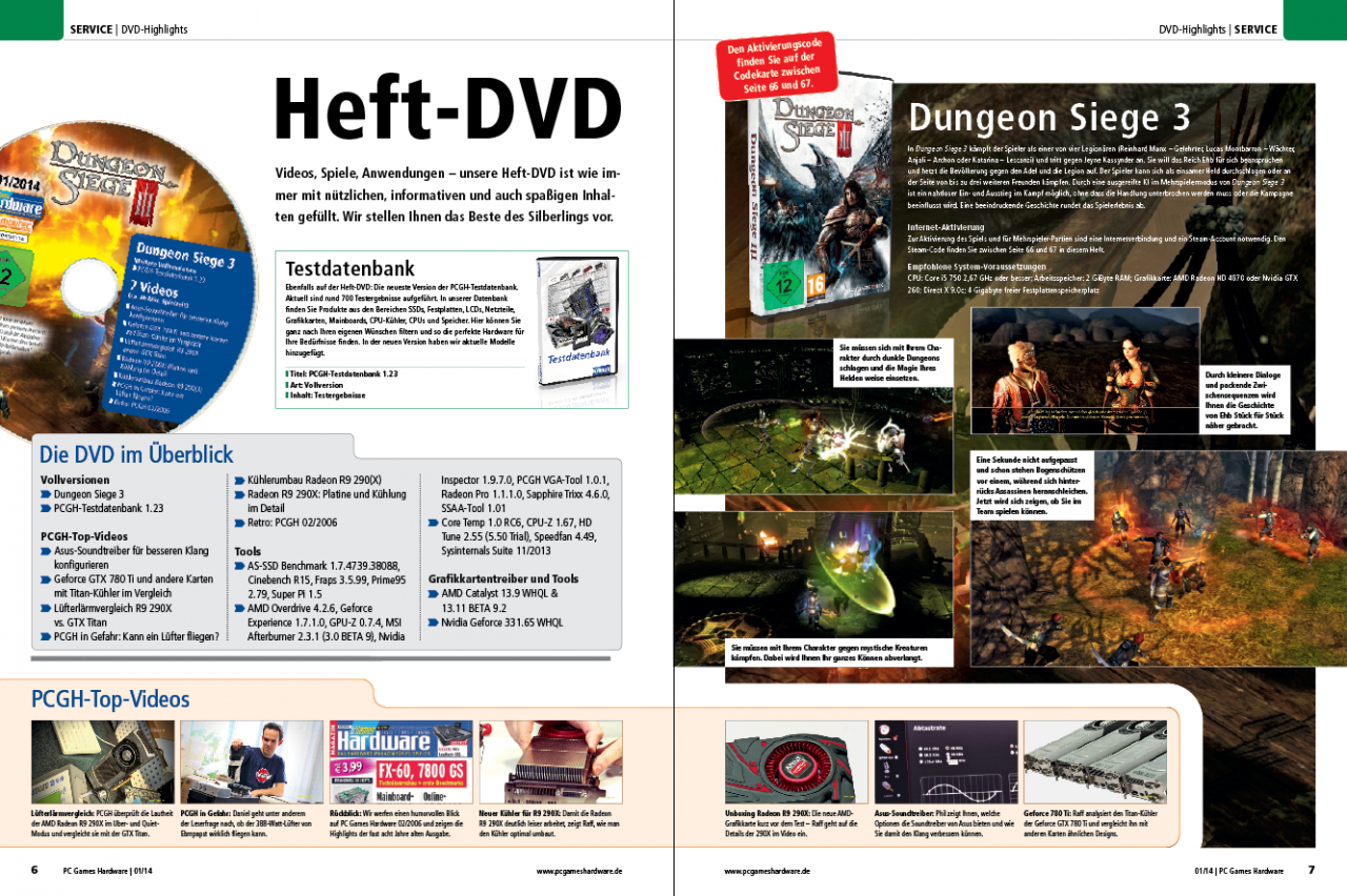 [29/11/2013] PCGH 01/2014: DVD-Inhalt