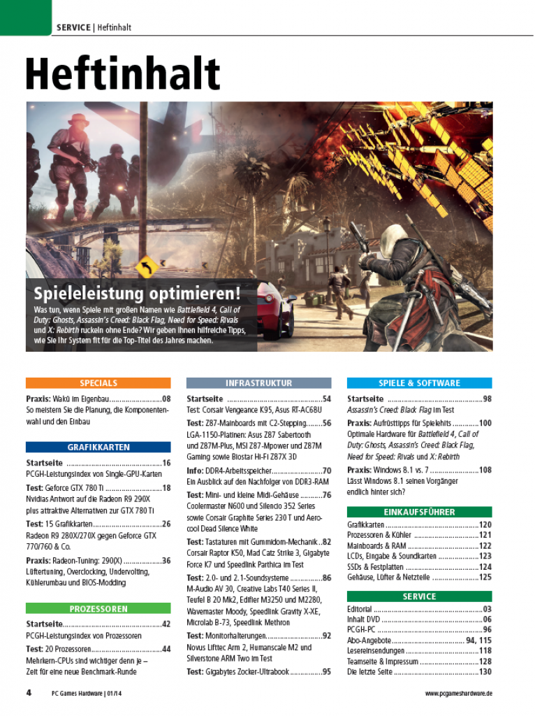 [29/11/2013] PCGH 01/2014: Heftinhalt