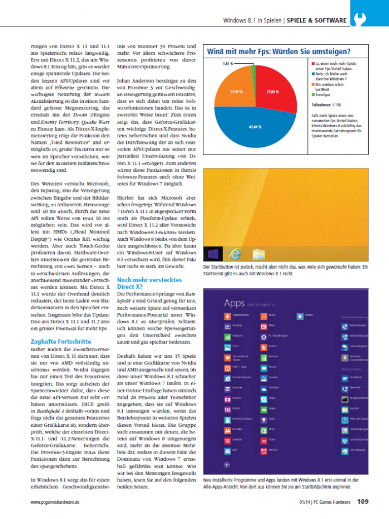 [29/11/2013] PCGH 01/2014: Großer Schlagabtausch: Windows 7 gegen Windows 8.1.