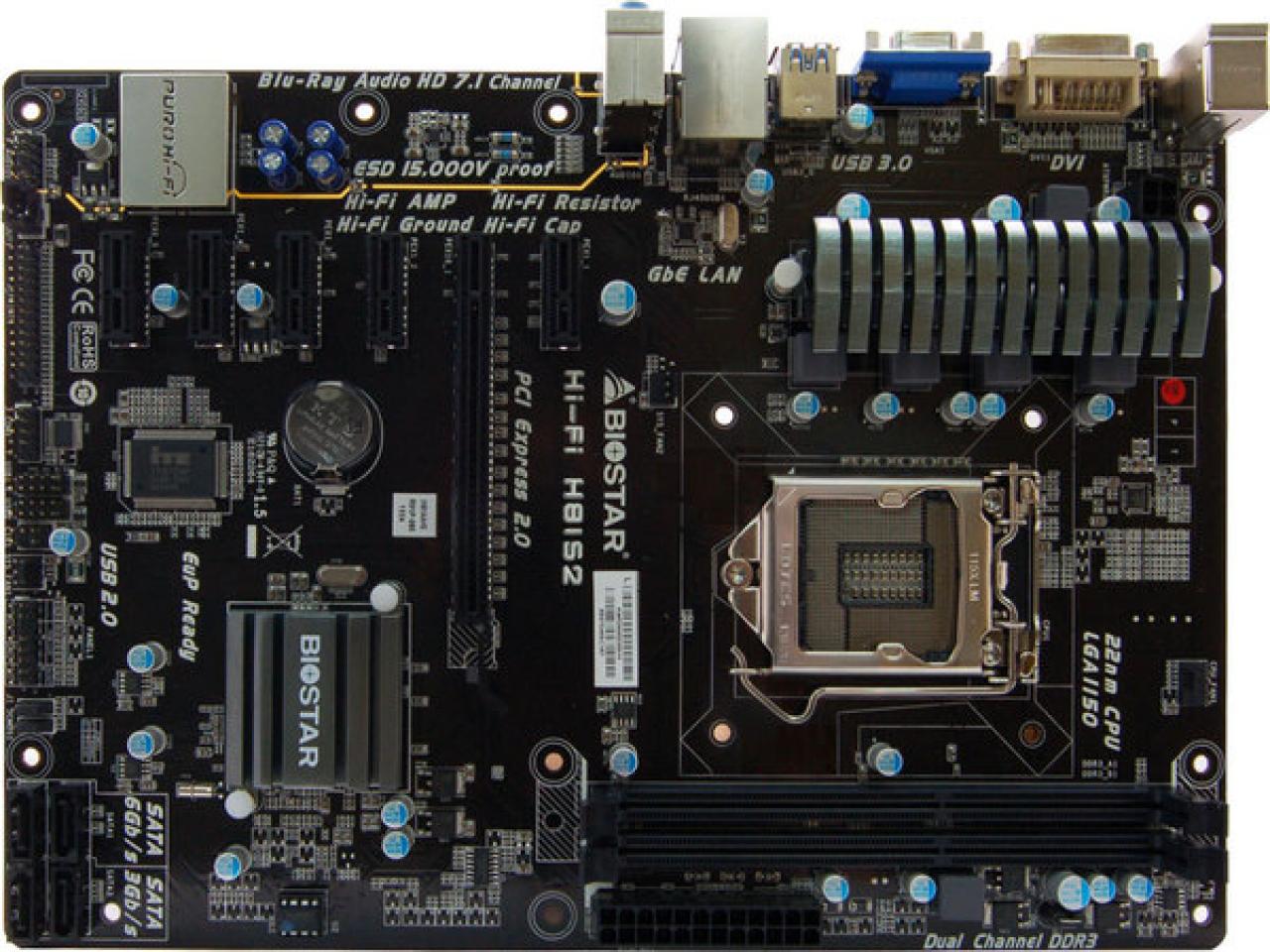 [04/12/2013] Biostar Hi-Fi H81S2 : Mainboard mit sechs PCI-e-Steckplätzen für Bitcoin-Mining angekündigt (2)