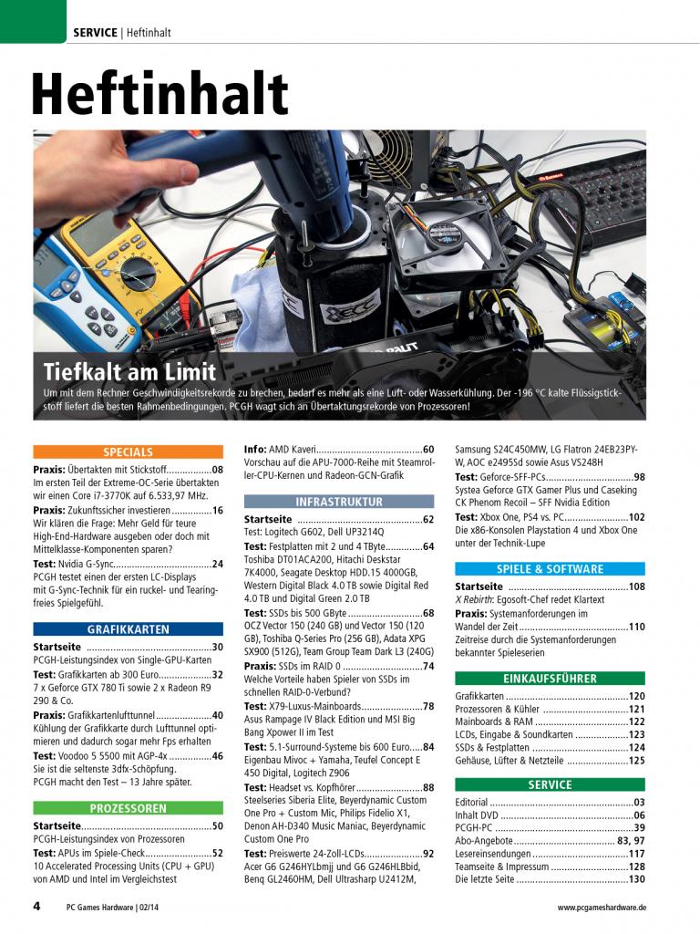[19/12/2013] Heftinhalt PCGH 0213