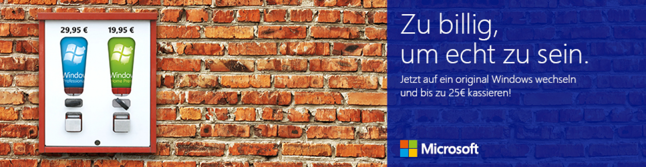 [09/12/2013] Windows-7-Fälschung: Microsoft erstattet bis zu 25 Euro bei Windows-7/8.1-Neukauf