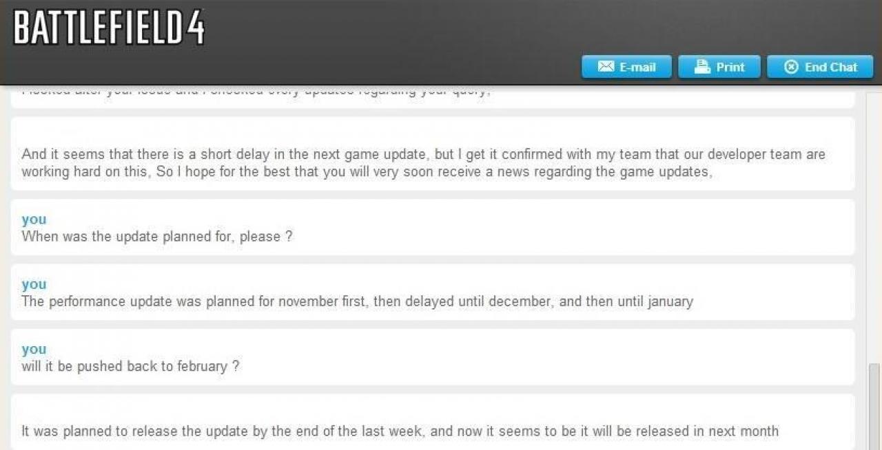 [27/01/2014] Angeblicher Chat mit dem EA-Support