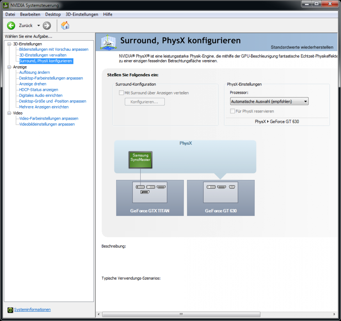 [28/01/2014] Nvidia-CP: die PhysX-Auswahl