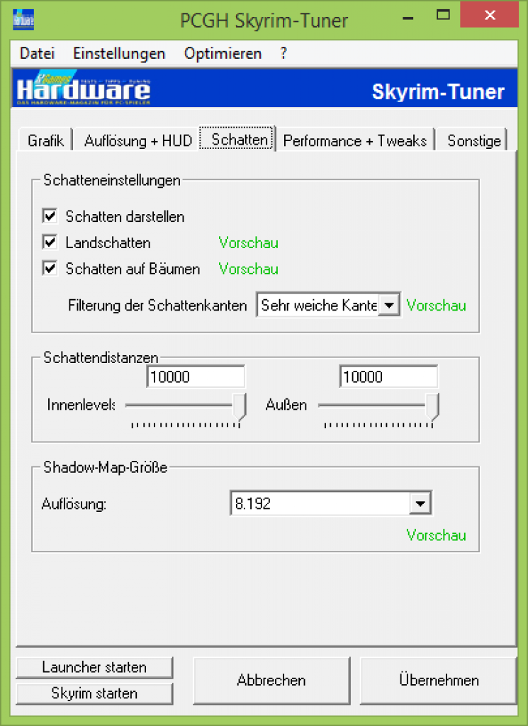 [21/01/2014] PCGH-Skyrim-Tuner: Reiter für die Schatten