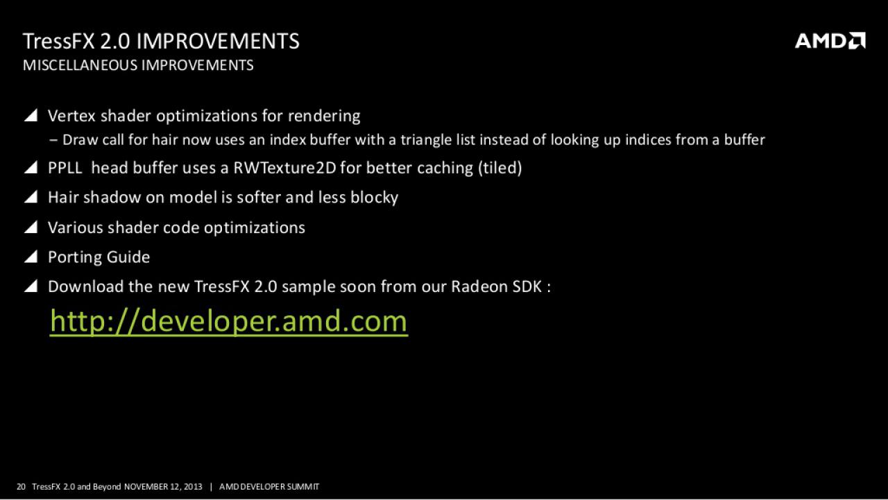 [08/01/2014] AMD TressFX 2.0