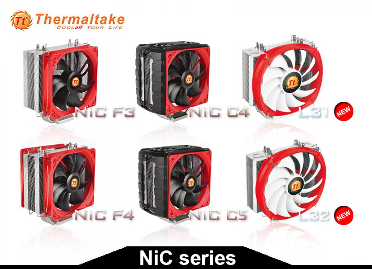 [12/01/2014] Thermaltake: Produktoffensive mit neuen Gehäusen, Netzteilen und CPU-Kühlern - im Bild: die CPU-Kühler der 
