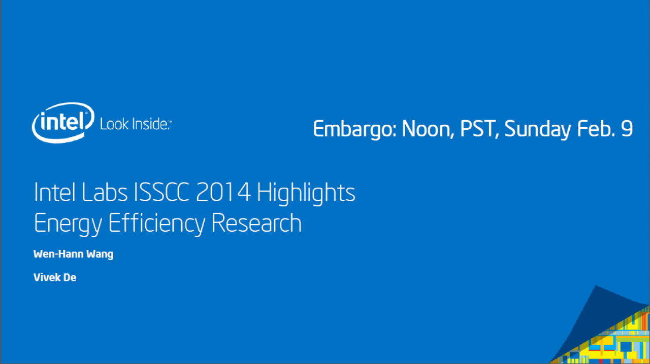 [09/02/2014] Intel Labs auf der ISSCC '14