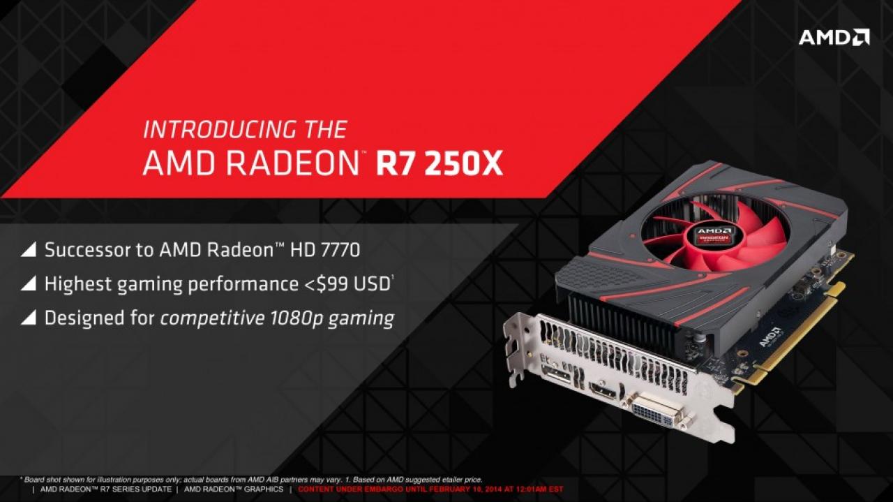 [10/02/2014] AMD Radeon HD 7770 im neuen Gewand: R7 250X für 99 US-Dollar offiziell vorgestellt (1)
