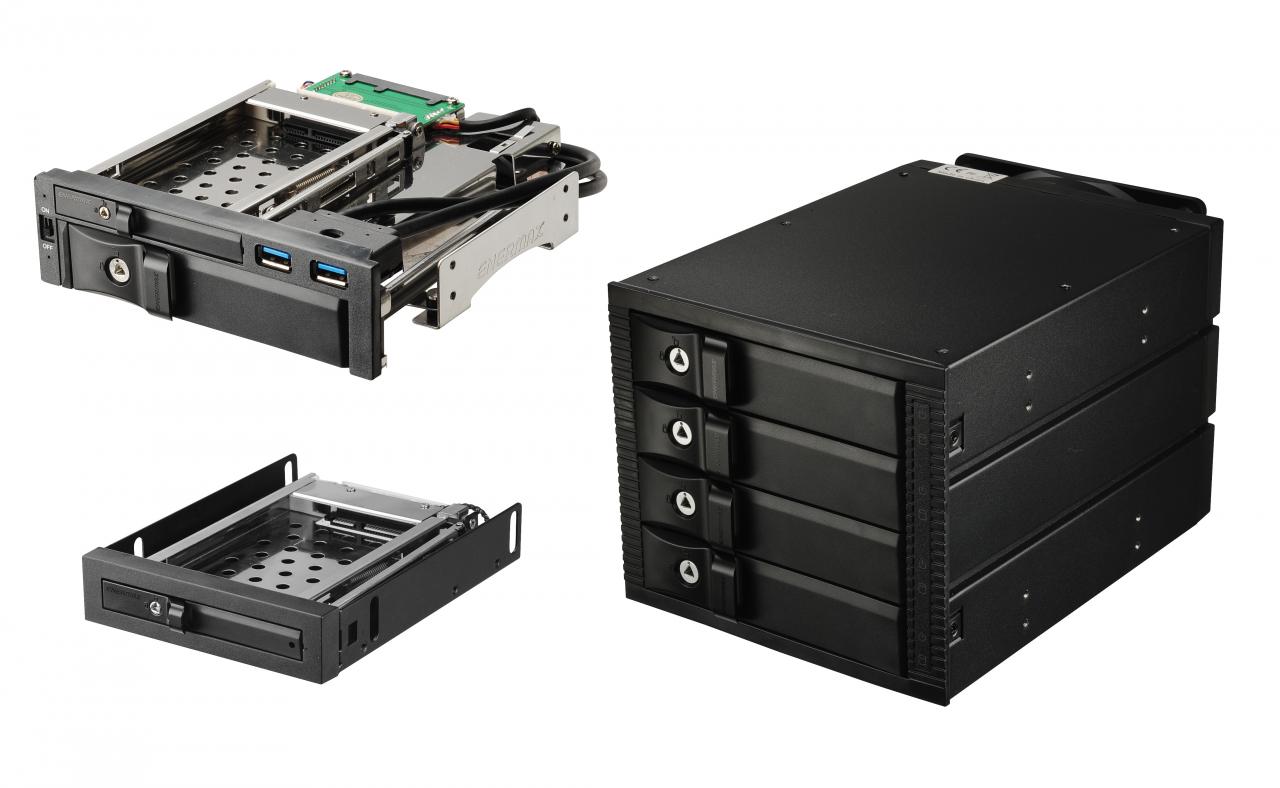 [26/02/2014] Enermax auf Cebit 2014: Festplattenwechselrahmen