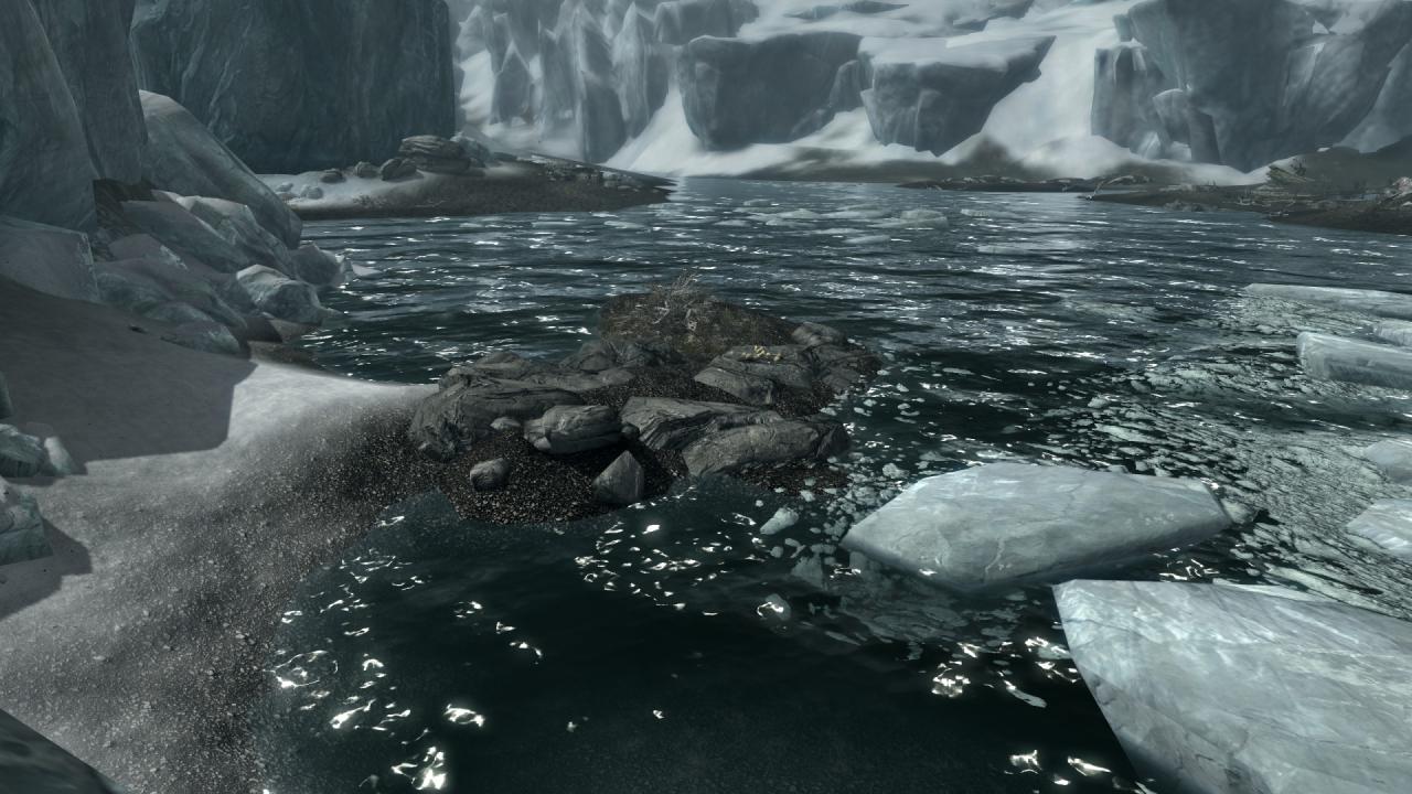 Skyrim: Wasser und Eisschollen