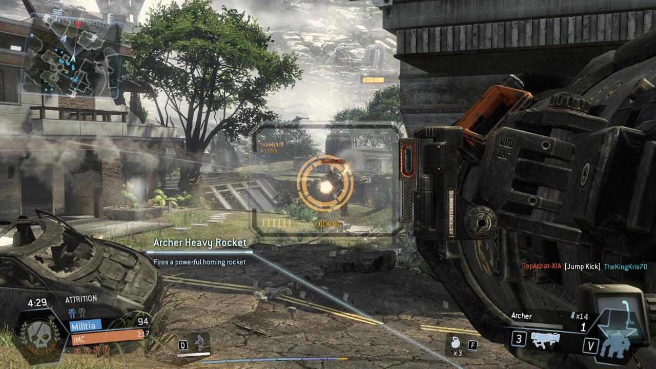 [14/02/2014] Titanfall Beta - Die Anti-Titanenwaffen lassen auch Fußsoldaten gefährlich für die gepanzerten Kriegsgeräte werden.