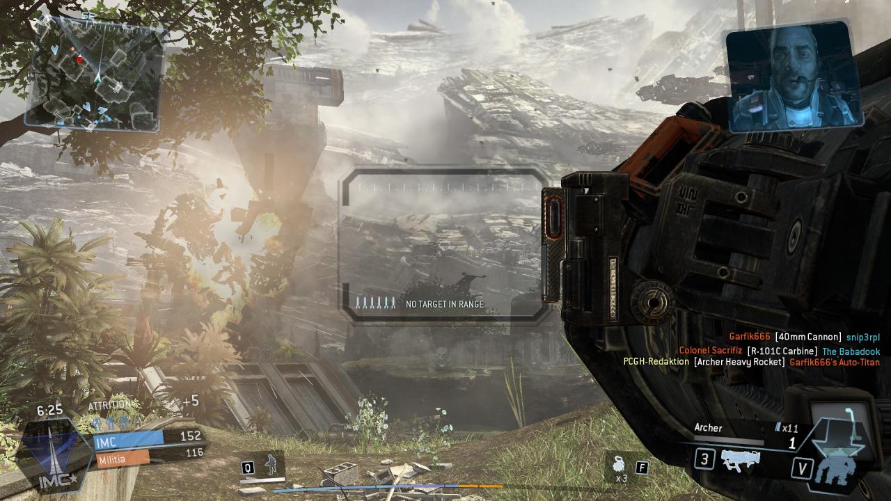 [14/02/2014] Titanfall Beta - Interessanterweise sind die Hintergründe dynamischer als die eigentlichen Level. Hier geht ein Gebäude in Rauch und Flammen auf.