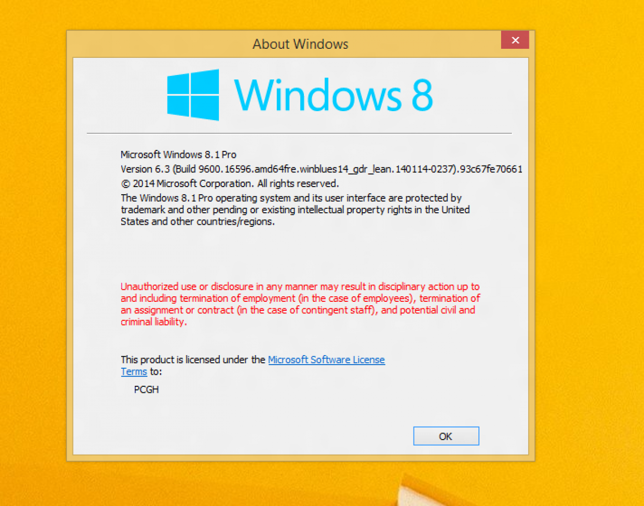 [04/02/2014] Windows 8.1 Update 1: Das Update wird in der Version nicht deutlich angezeigt. Aktuell lässt es sich nur über die Build-Nummer erkennen.