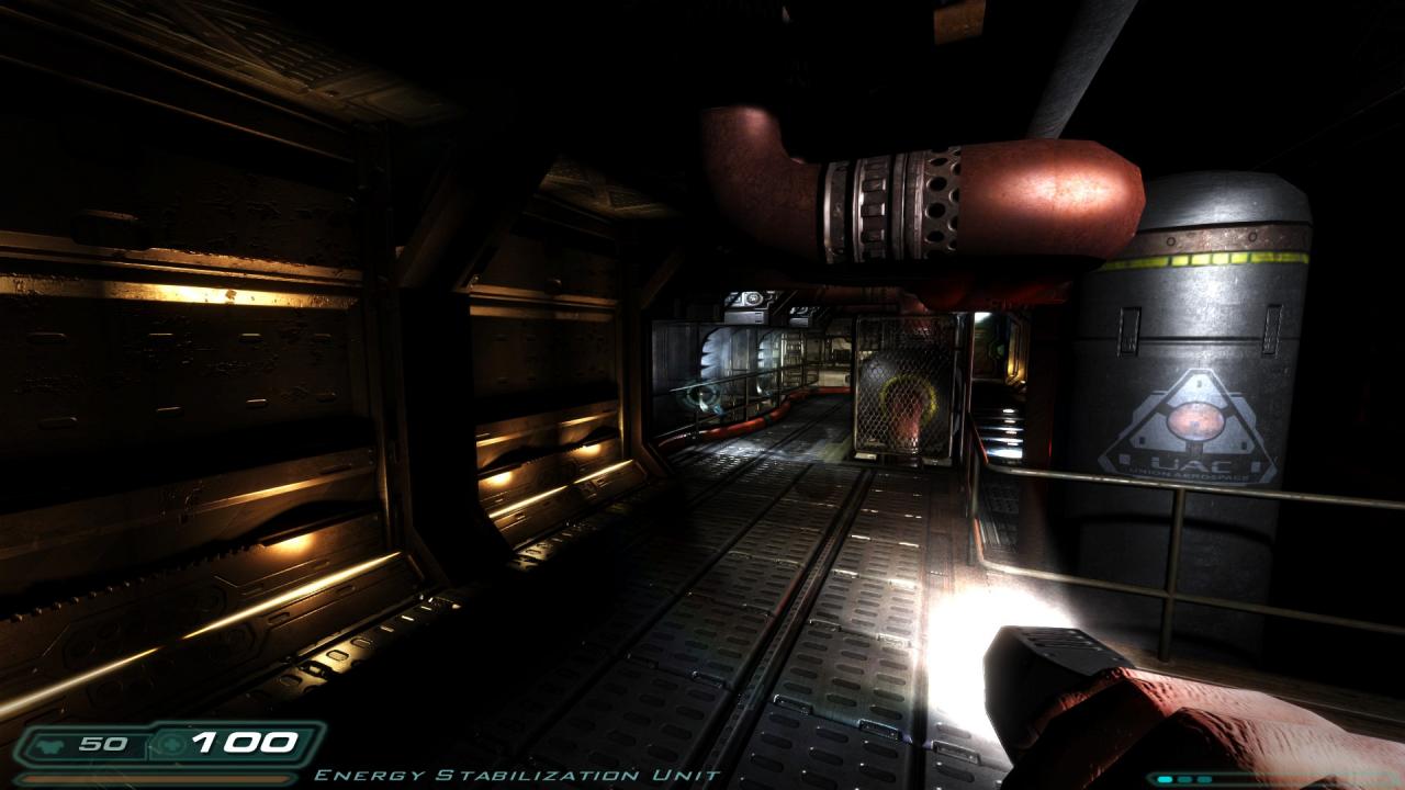 [13/03/2014] Doom 3 Modded - Die neuen Texturen können die etwas polygonarme Levelarchitektur nicht immer kaschieren.