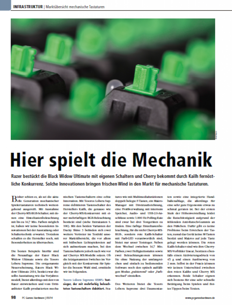 [28/03/2014] PCGH 05/2014: Neue mechanische Tastaturen