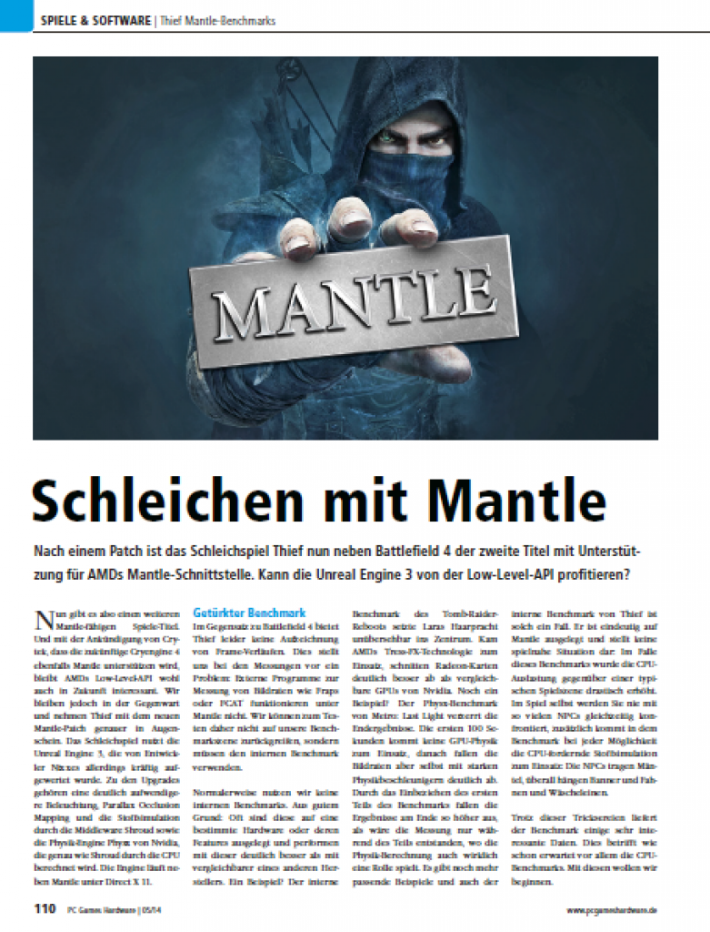 [28/03/2014] PCGH 05/2014: Thief mit Mantle