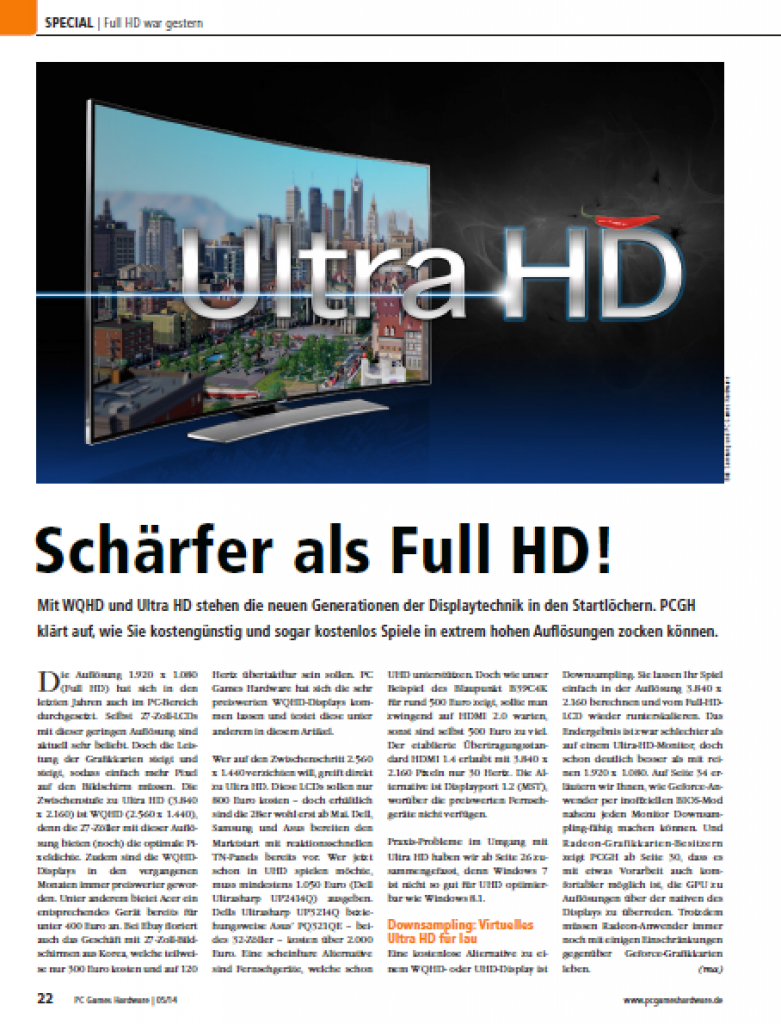 [28/03/2014] PCGH 05/2014: Erben von Full HD