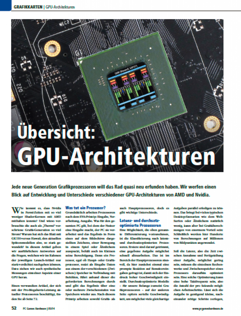 [28/03/2014] PCGH 05/2014: GPU-Architekturen im Vergleich