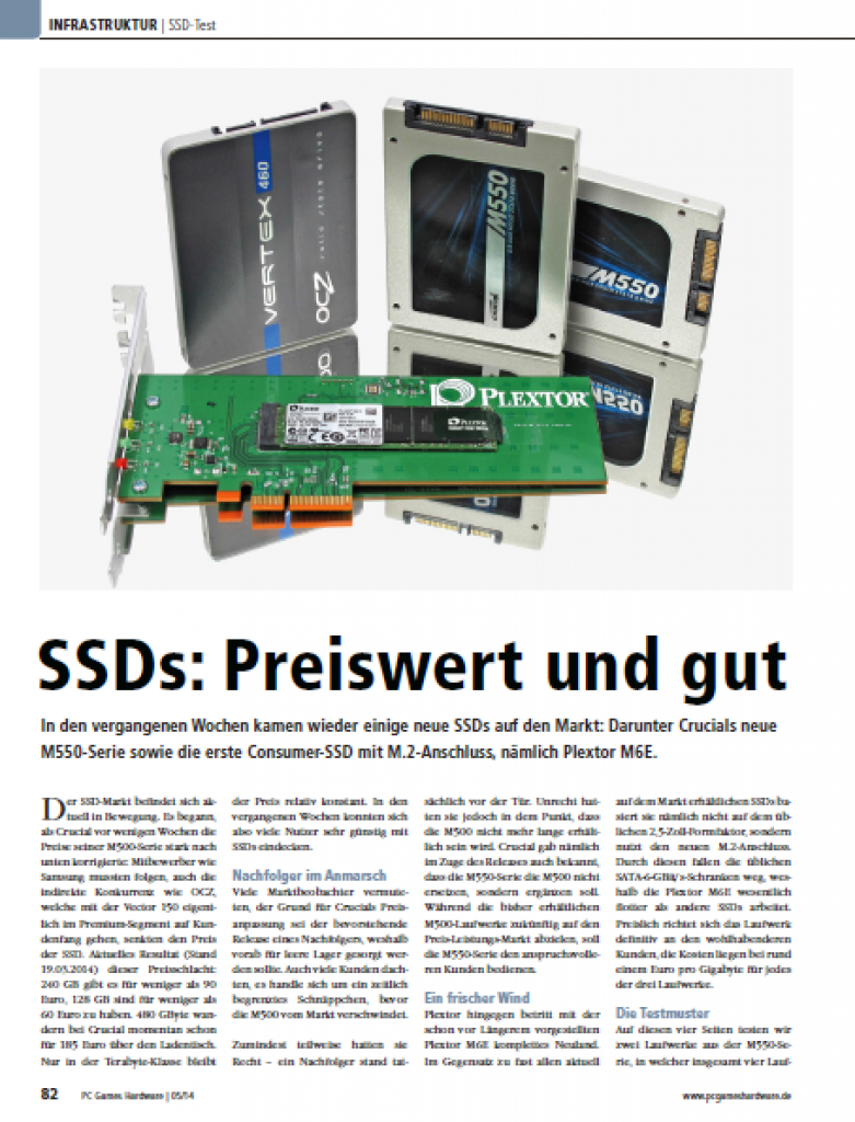 [28/03/2014] PCGH 05/2014: Günstige SSDs