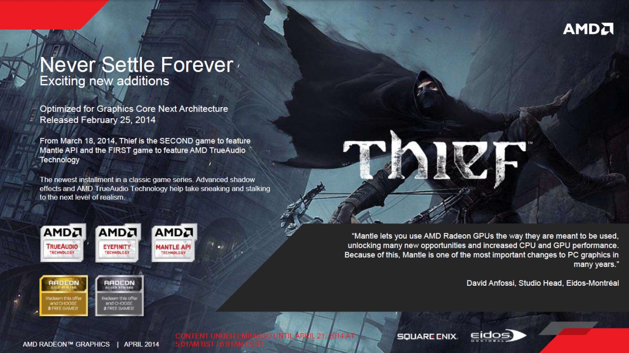 [17/04/2014] AMD Never Settle Forever nun für R9 290(X), R9 280(X) und Co.: Altes Prinzip, wenige neue Spiele (5)