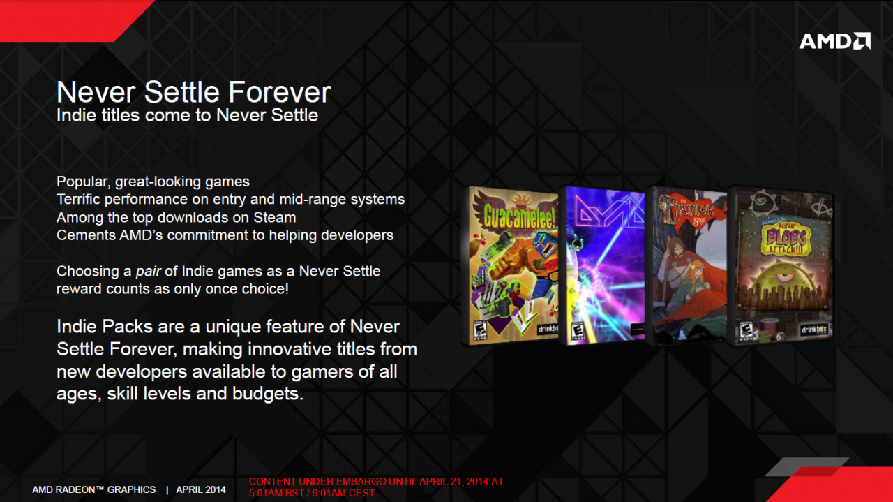 [17/04/2014] AMD Never Settle Forever nun für R9 290(X), R9 280(X) und Co.: Altes Prinzip, wenige neue Spiele (7)