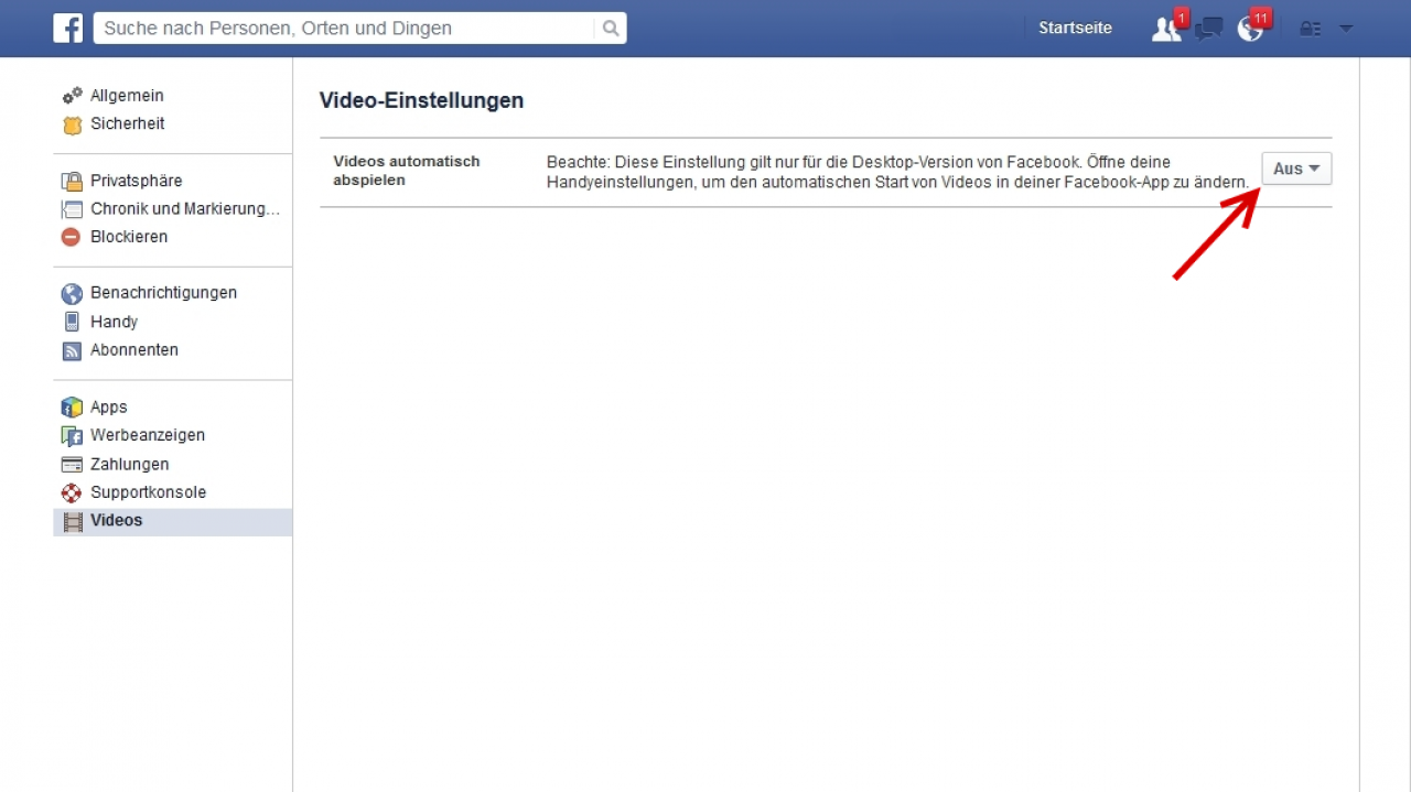 [15/04/2014] Facebook Autoplay deaktivieren: So schalten Sie die automatische Videowiedergabe aus